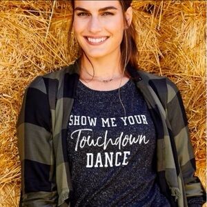 Maurices Women's XL Black Long Sleeve Graphic Tee "Show Me Your Touchdown Dance"